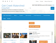 Tablet Screenshot of oakcreekwatershed.org